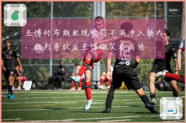 王博对布朗犯规吹罚不满冲入场内，裁判夺权后王博微笑着离场